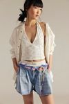 We The Free Clark Pleated Denim Shorts