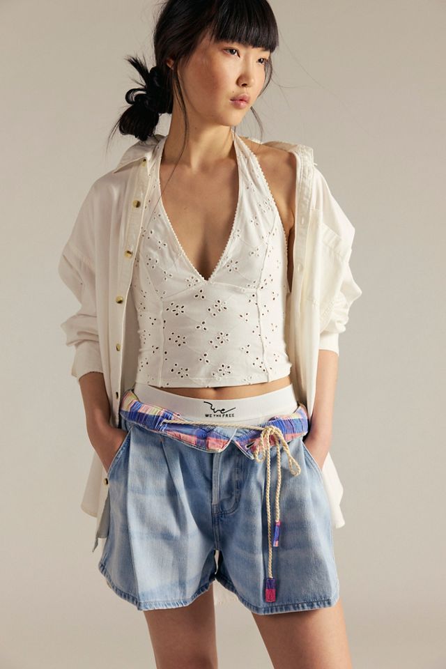 Shorts en Denim Plissé Clark We The Free #2