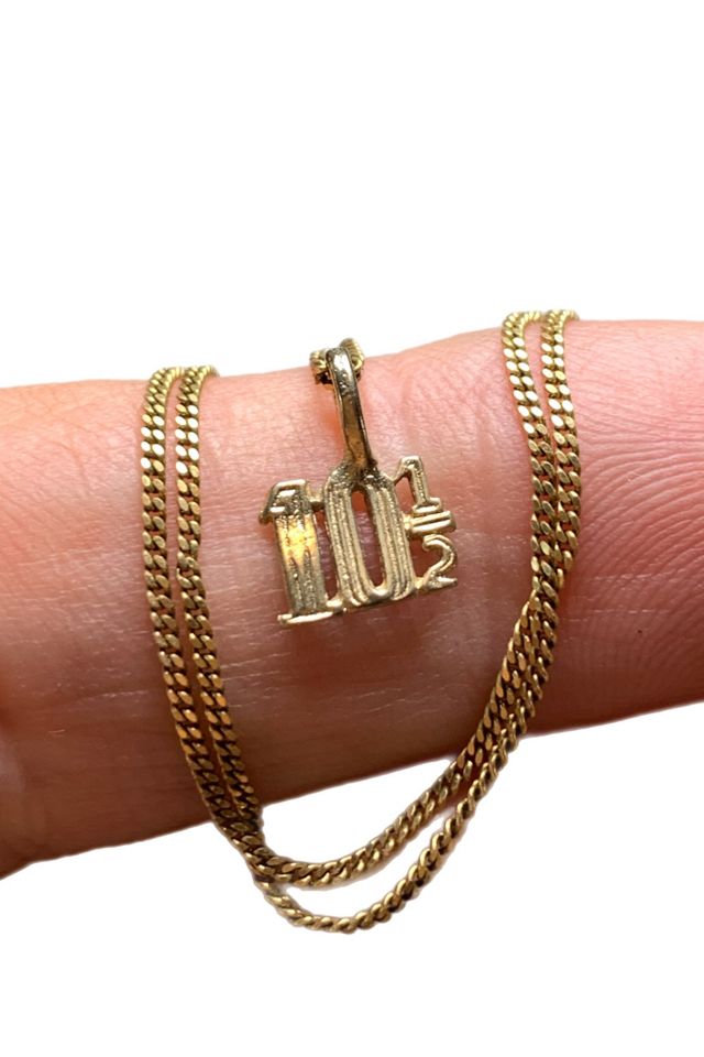 Vintage Gold over Sterling “10 1/2” Pendant Necklace Selected by Lux Revival #1