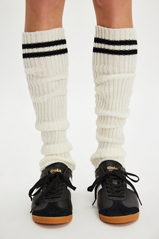 Ribbed Stirrup Leg Warmers at Free People in White