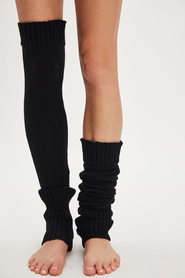 Extra Long Ribbed Knit Leg Warmers #1