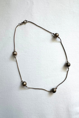 Sterling Silver Ball Choker Selected by Grievous Ange Vintage