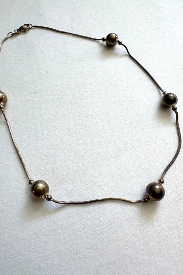 Sterling Silver Ball Choker Selected by Grievous Ange Vintage #1