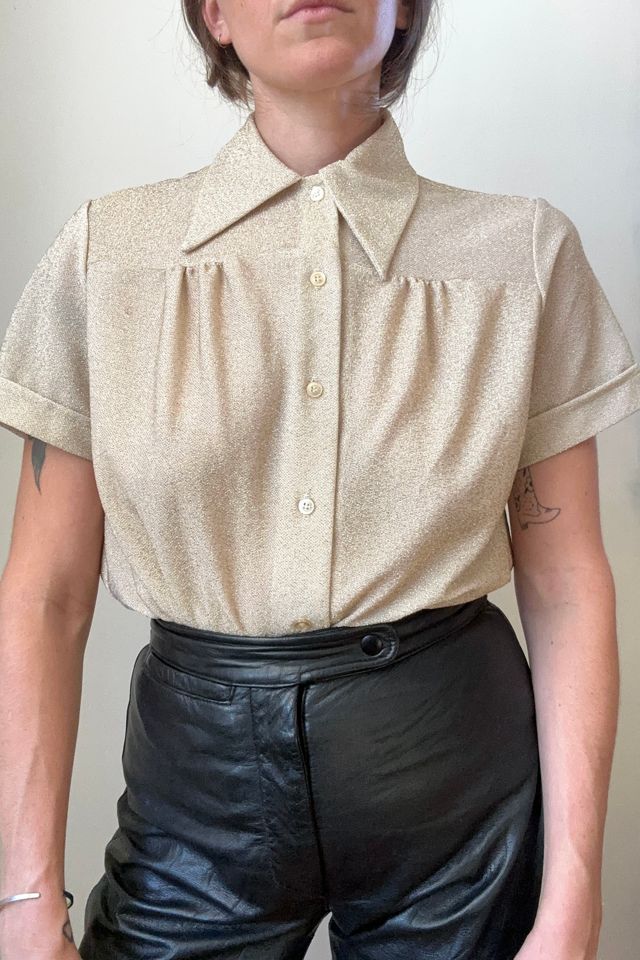 Vintage 1960s Gold Sparkle Shirt Selected by Grievous Angel Vintage #1