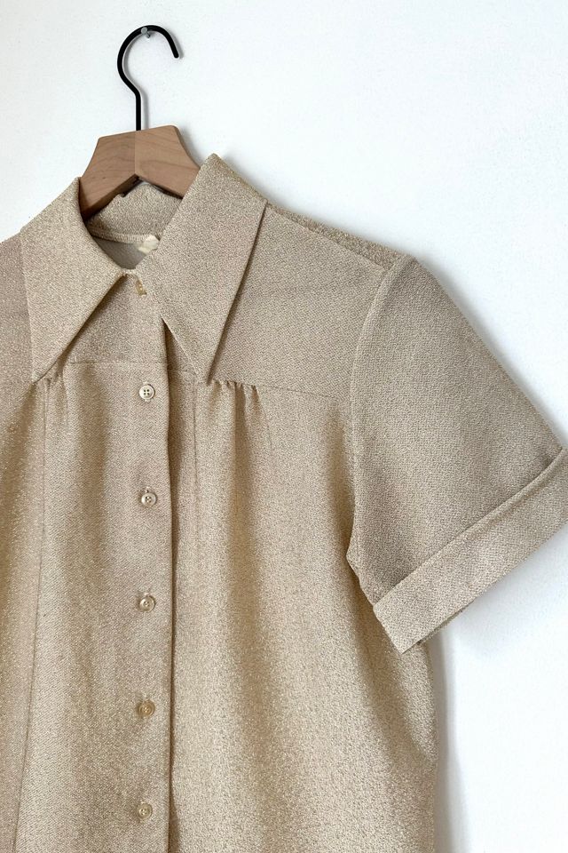 Vintage 1960s Gold Sparkle Shirt Selected by Grievous Angel Vintage #2