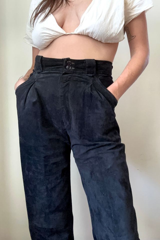 Vintage Suede Fringe Pleated Pants Selected by Grievous Angel Vintage #1