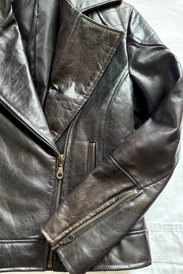 Vintage 1980s Black Leather Jacket Selected by Cherry #1