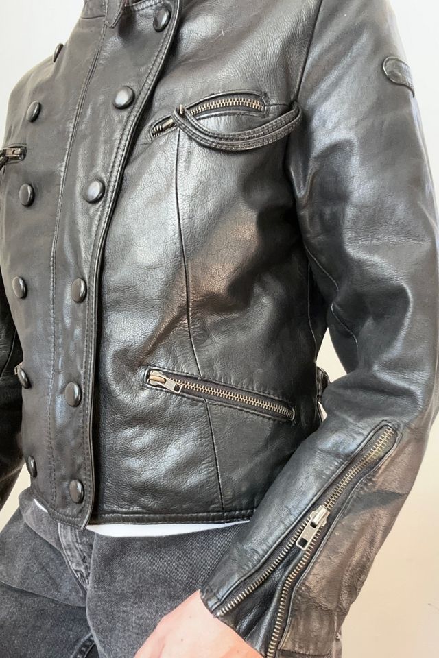 Vintage Y2K Black Leather Hein Gericke Motorcycle Jacket Selected by Cherry #1