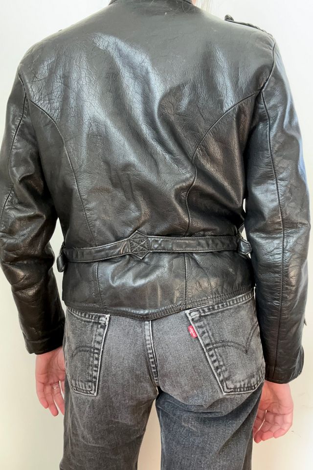 Vintage Y2K Black Leather Hein Gericke Motorcycle Jacket Selected by Cherry #2