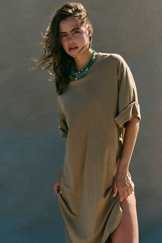 Chrissa Midi Dress by free-est at Free People in Brown, Size: S