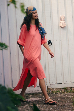 Chrissa Midi Dress by free-est at Free People in Orange, Size: L