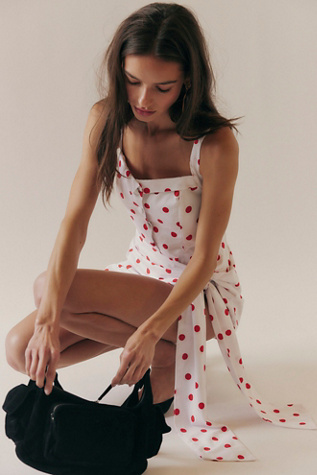 For Love & Lemons Red Dot Mini Dress