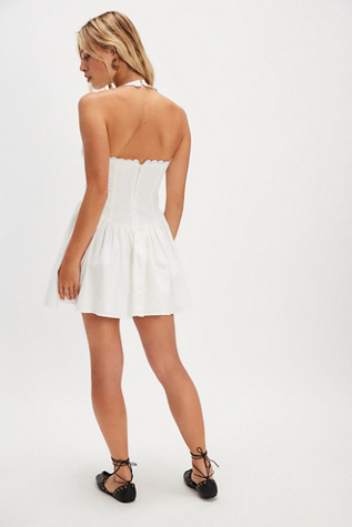 For Love & Lemons Tea Time Poplin Bustier Mini Dress
