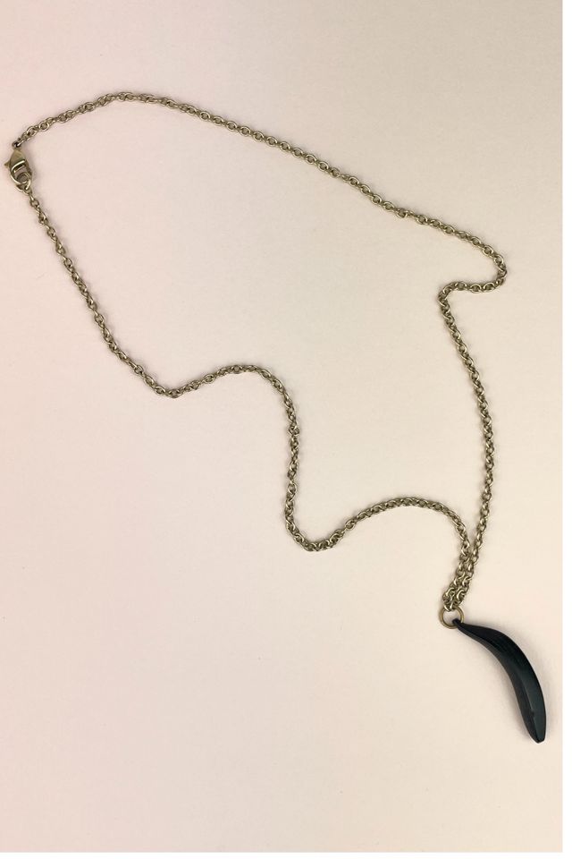 Vintage Black Plastic Banana Charm Necklace Selected By Ankh By Racquel #1
