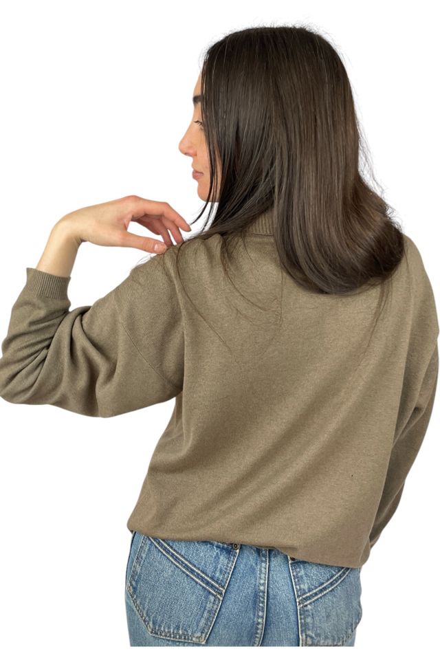 Vintage Taupe Cashmere Cowl Neck Sweater Selected By Ankh By Racquel #2