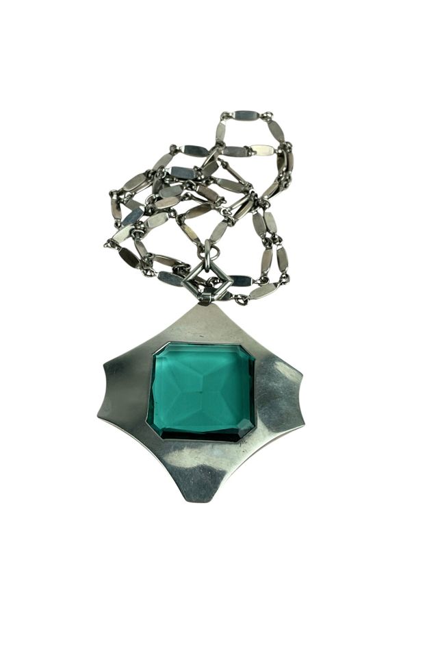Vintage Modernist Abstract Silver Charm Necklace Selected By Ankh By Racquel #1
