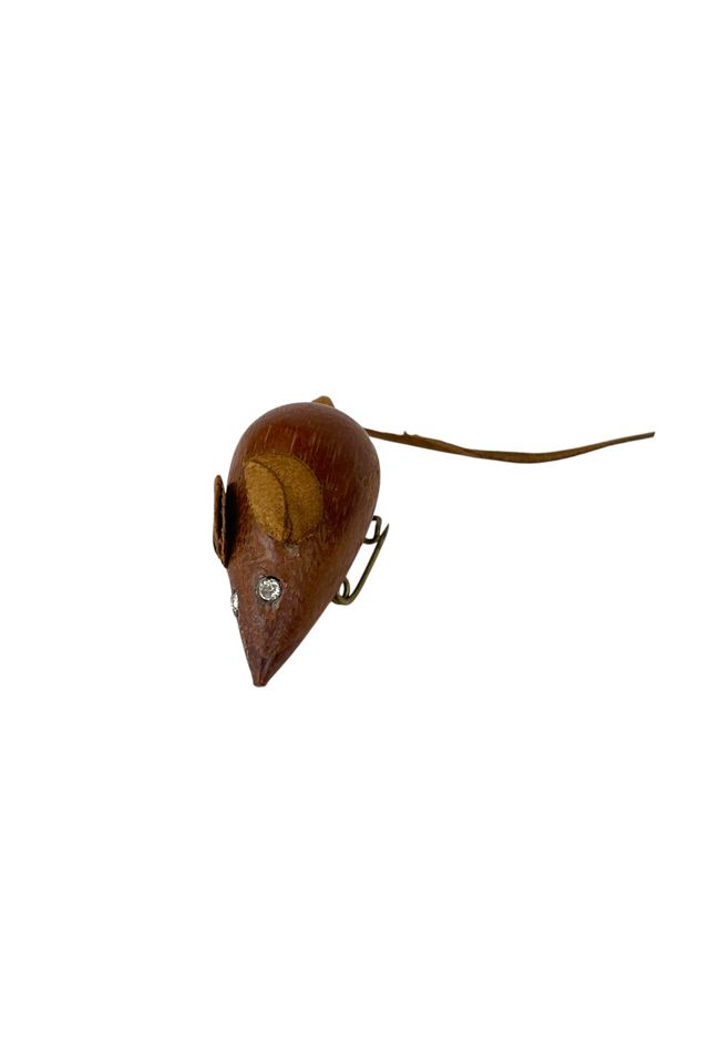 Vintage Wooden Mouse Brooch Selected By Ankh By Racquel #1