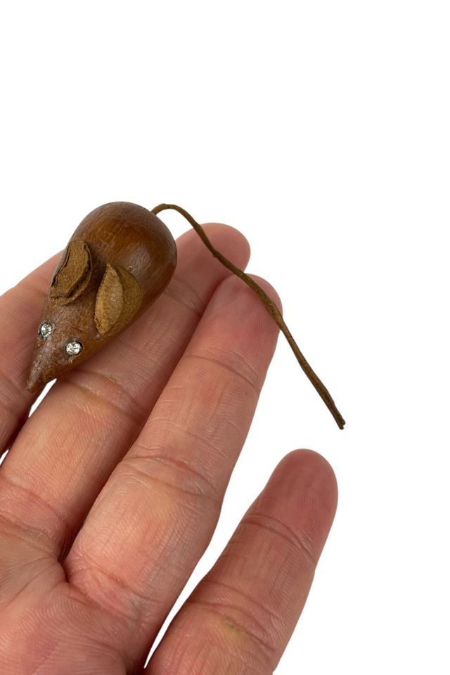 Vintage Wooden Mouse Brooch Selected By Ankh By Racquel #2