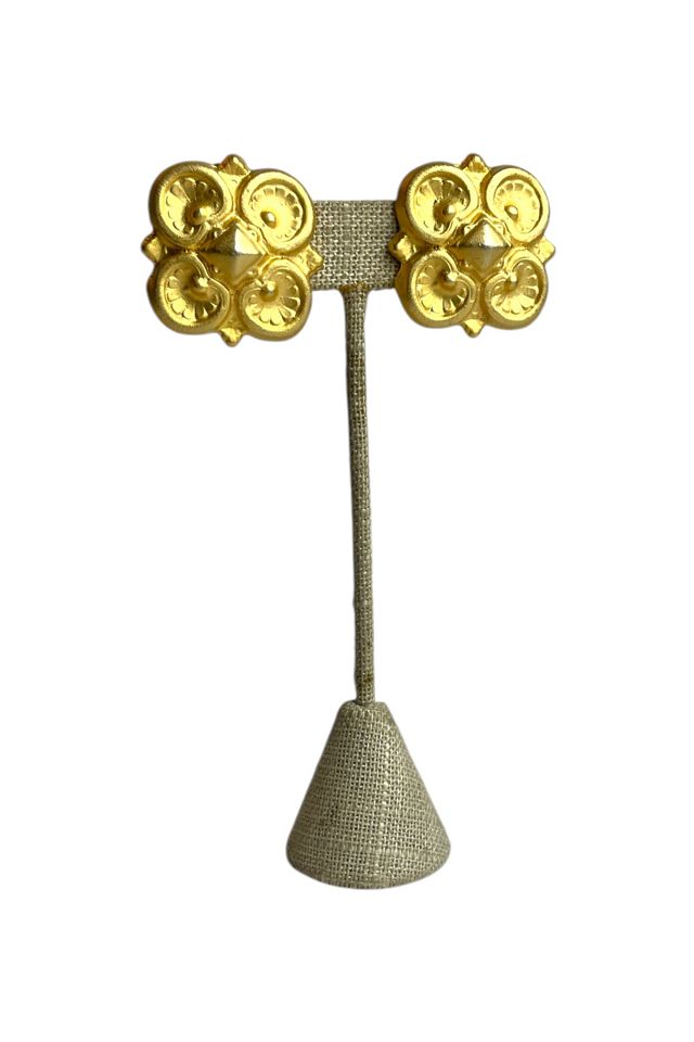 Vintage Fancy Gold Clip-on Earrings Selected By Ankh By Racquel #2