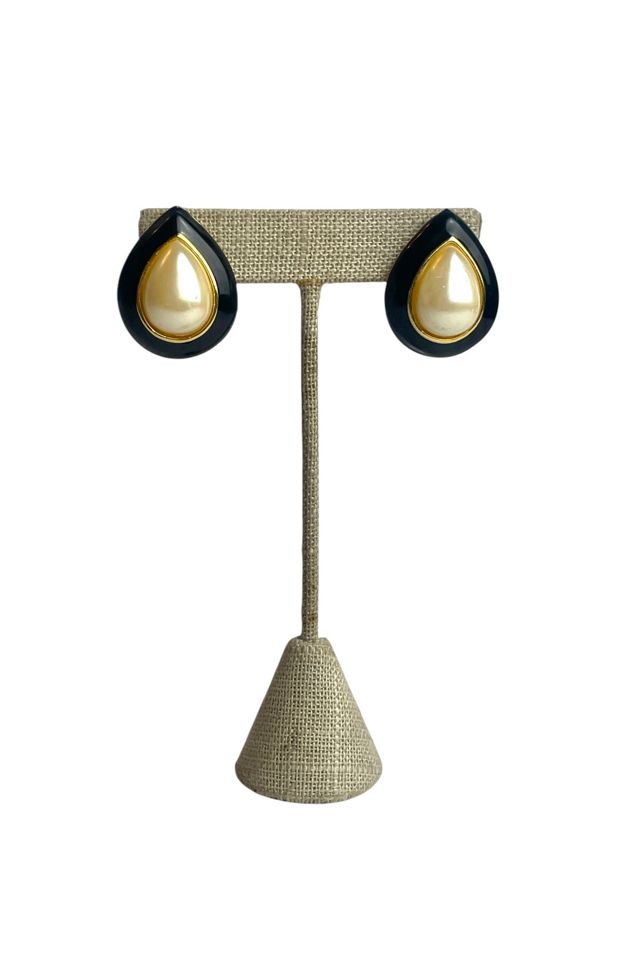 Vintage Teardrop Shaped Pearl Earrings Selected By Ankh By Racquel #1
