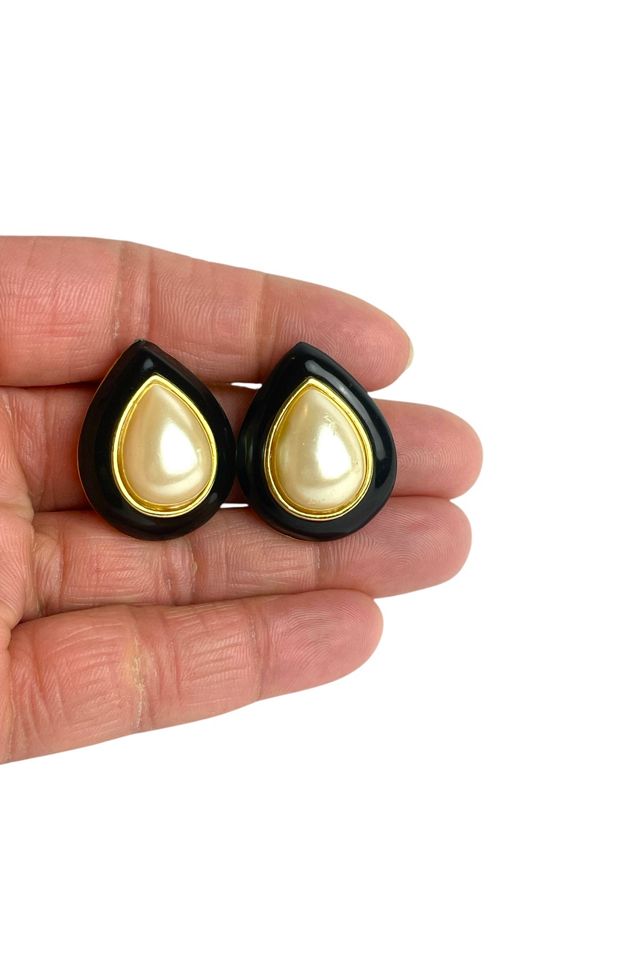 Vintage Teardrop Shaped Pearl Earrings Selected By Ankh By Racquel #3