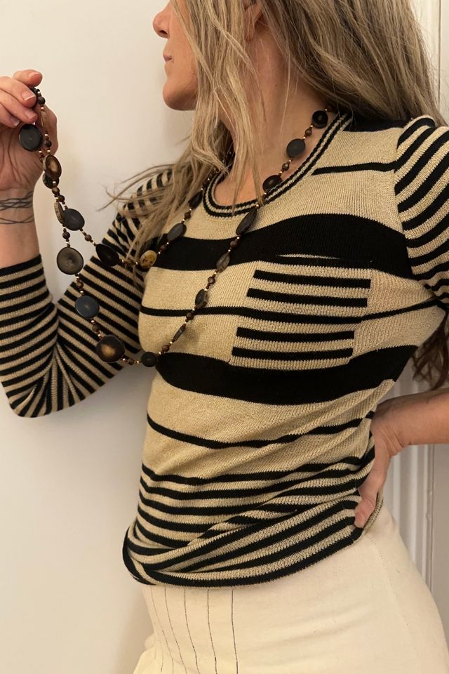 Vintage Gold and Black Lightweight Sweater Selected by KA.TL.AK #2