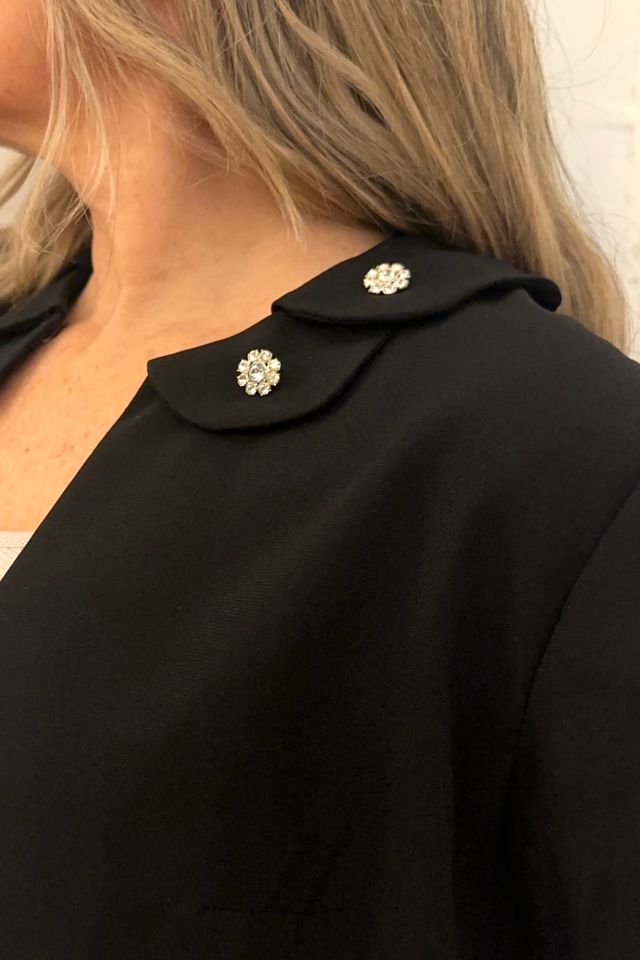 Vintage Black Bolero with Jewels at Collar Selected by KA.TL.AK #1