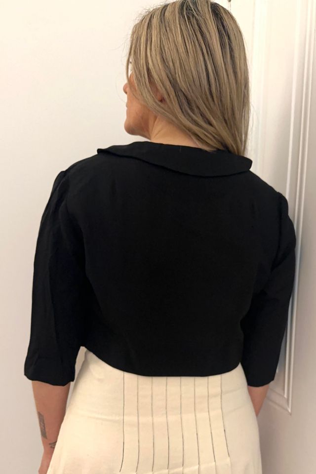 Vintage Black Bolero with Jewels at Collar Selected by KA.TL.AK #2