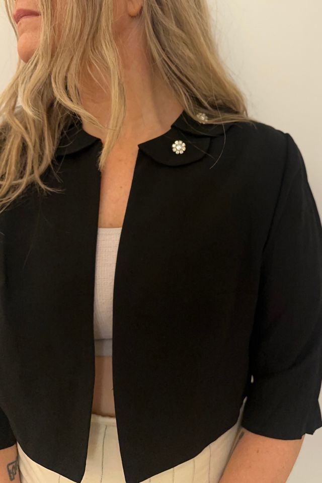 Vintage Black Bolero with Jewels at Collar Selected by KA.TL.AK #3