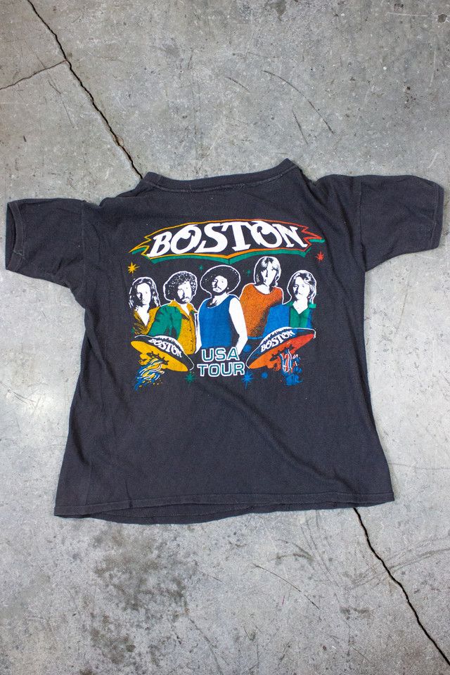 Vintage 70s Boston USA Tour Concert T Shirt Selected by Black Shag Vintage #3