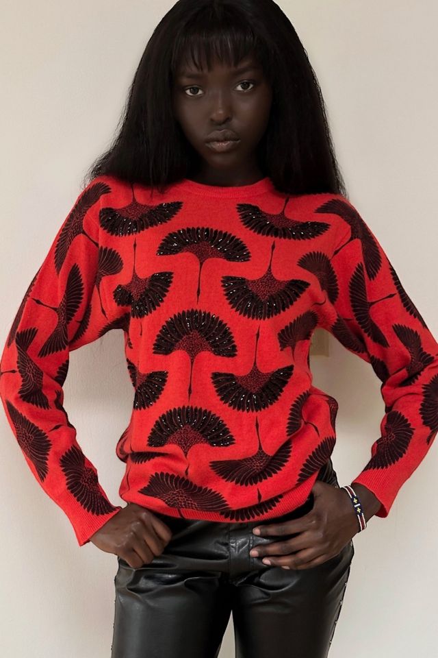 Vintage 1990's Beaded Lambswool Sweater Selected By Afterlife Boutique #1