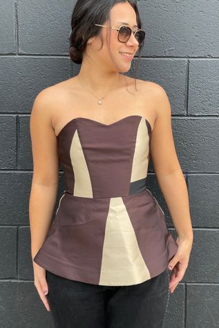 Co Clothing Brand 2 Tone Geometric Bustier Selected by FernMercantile