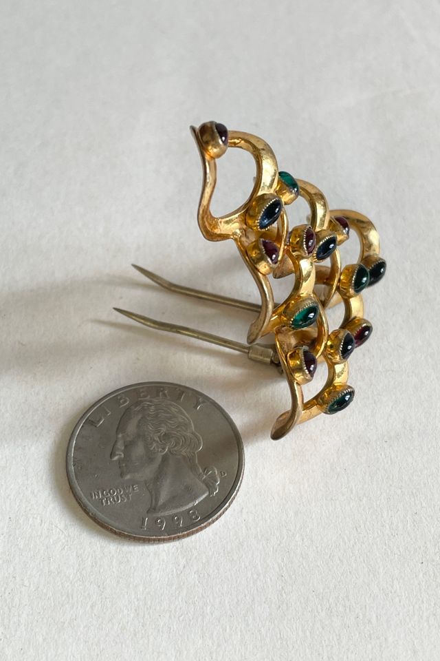 Vintage 1940's Christmas Tree Fur Sweater Clip Selected by FernMercantile #2