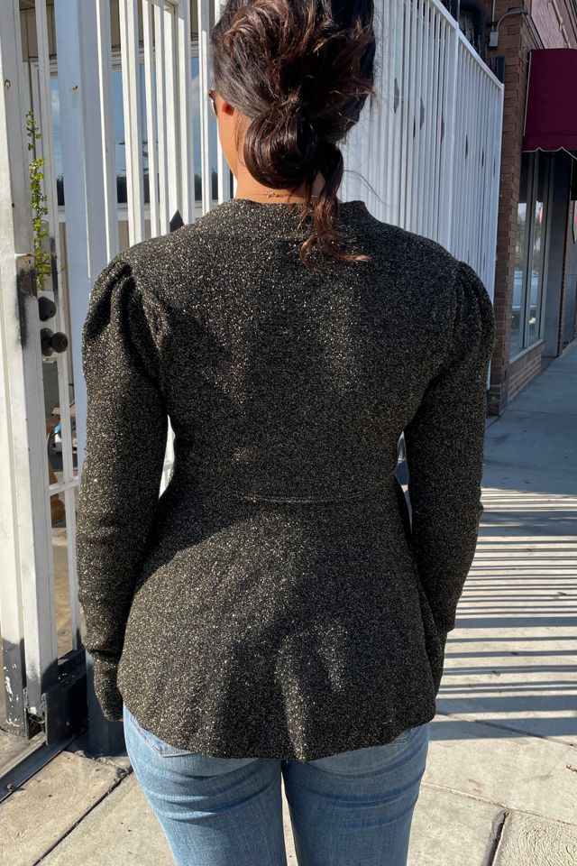 Co Clothing Black and Gold Metallic Cardigan Jacket Selected by FernMercantile #2
