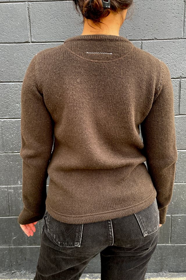 Maison Margiela Brown Zip Workwear Sweater #3