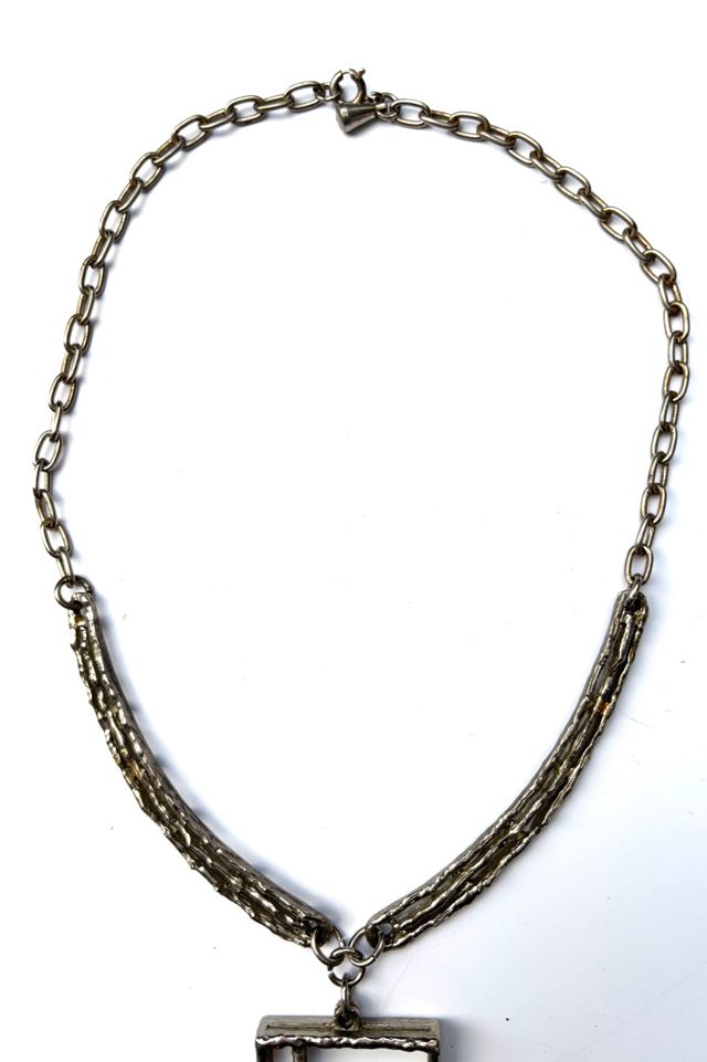 Midcentury Abstract Pendant Choker Necklace Selected by Nomad Vintage #2