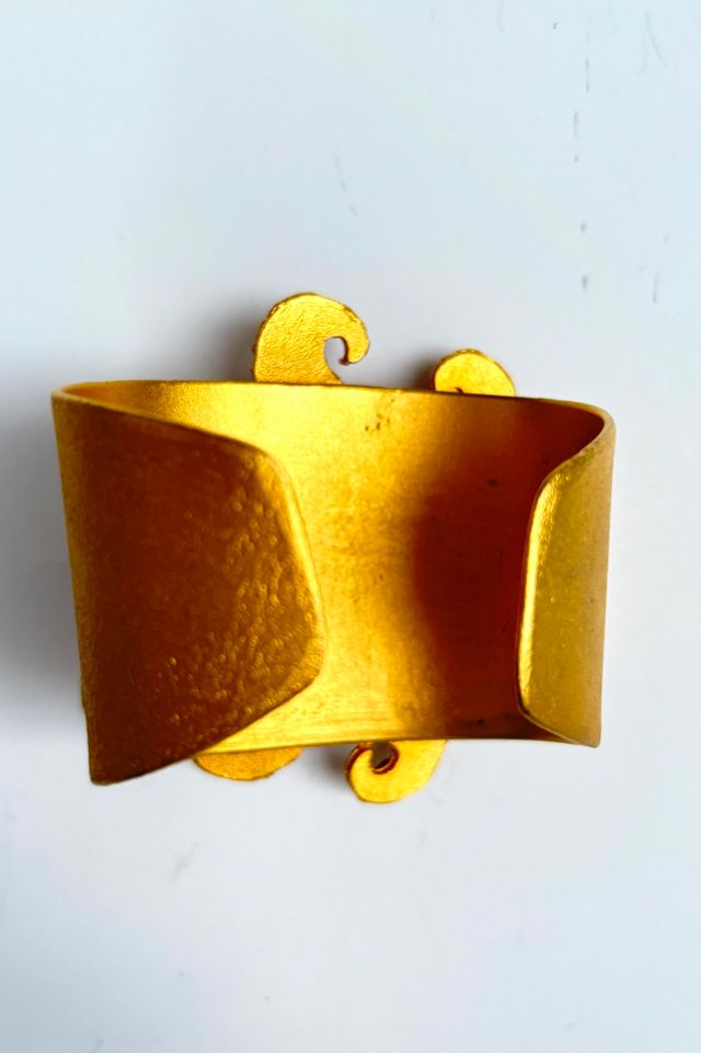 Vintage 1980’s Artisanal Cast Gold Sun Cuff #2