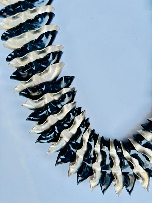 1979’s Stacked Nesting Metal Beads Necklace Selected by Nomad Vintage #1