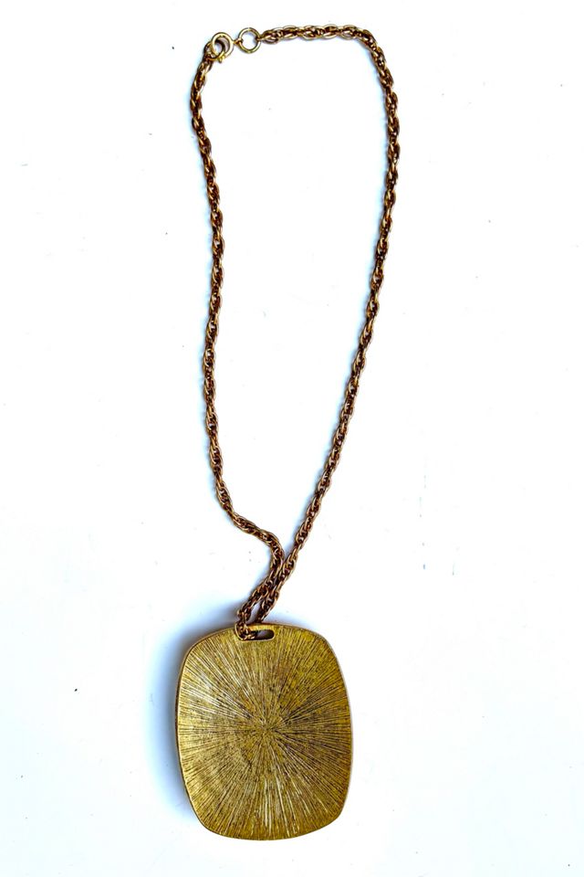 1960’s Colorful Stone & Plastic Pendant Necklace  Selected by Nomad Vintage #2
