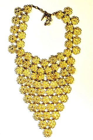 Vintage Vendome Filagree Flower Bib Necklace Selected by Nomad Vintage