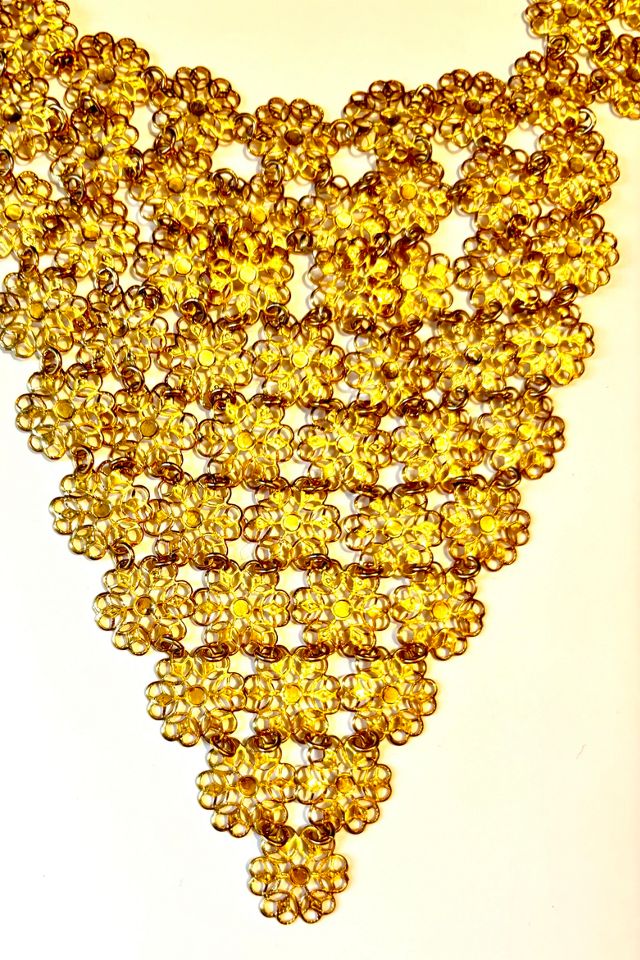 Vintage Vendome Filagree Flower Bib Necklace Selected by Nomad Vintage #1