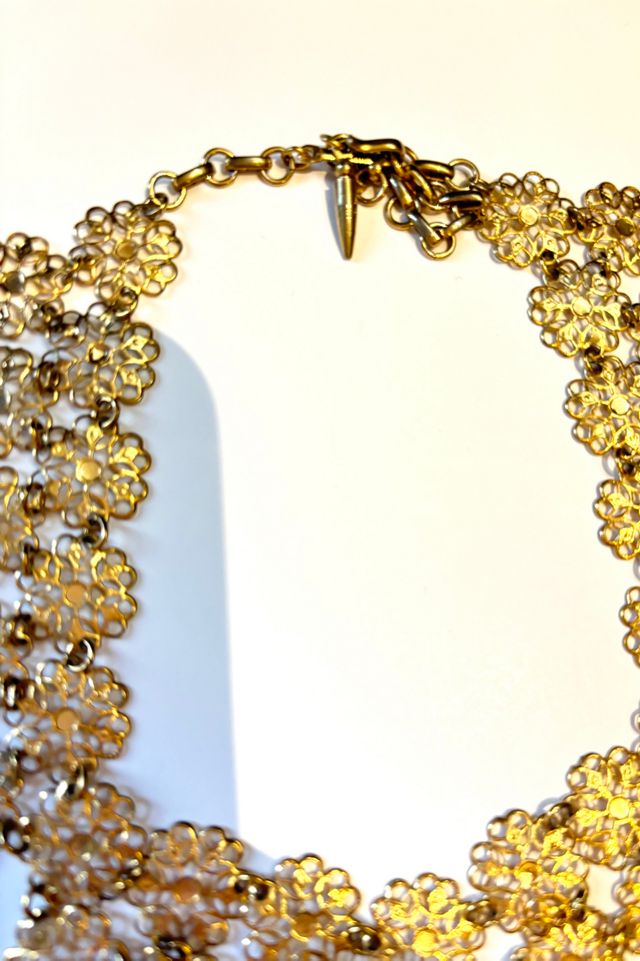 Vintage Vendome Filagree Flower Bib Necklace Selected by Nomad Vintage #2