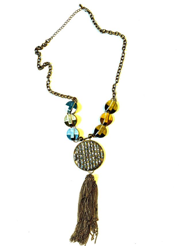 Vintage 1970’s Tassel Rhinestone Pendant Necklace Selected by Nomad Vintage #2