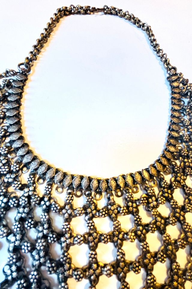 Vintage 1970’s Ethnic Bib Chain Choker Selected By Nomad Vintage #1