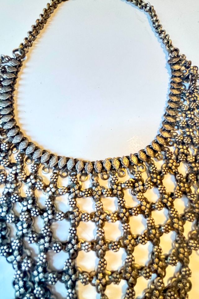 Vintage 1970’s Ethnic Bib Chain Choker Selected By Nomad Vintage #2