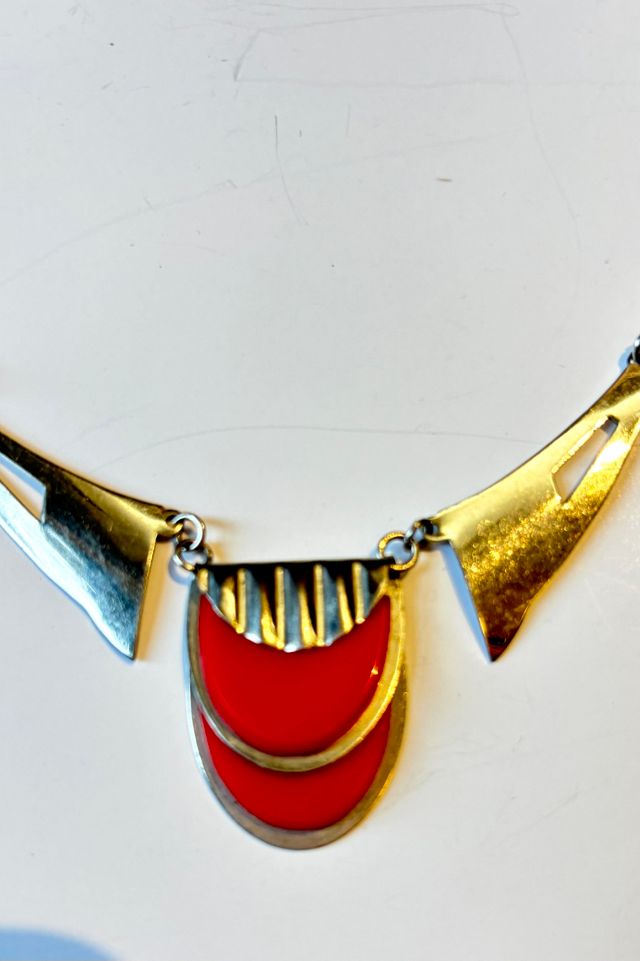 Vintage 1980’s Red Pendant Necklace Selected by Nomad Vintage #1