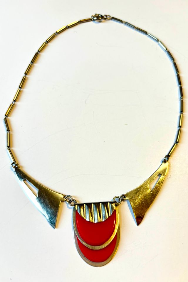 Vintage 1980’s Red Pendant Necklace Selected by Nomad Vintage #2