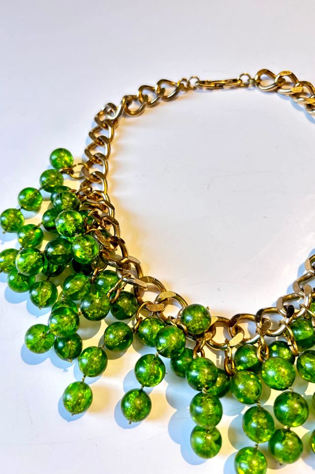 Vintage Napier Jewelry Green Bauble Necklace Selected by Nomad Vintage #3