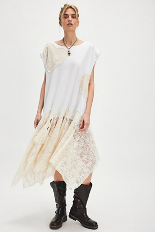 Tricia Fix Heart Maxi Tee Top At Free People In Ivory, Size: XL