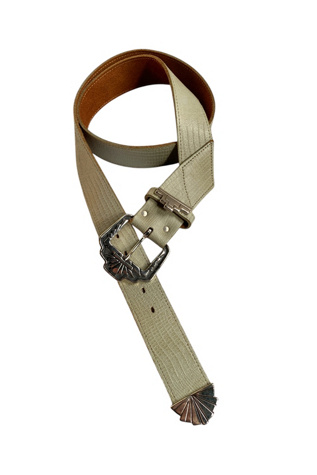 Женский ремень SharpLilTeeth Vintage 1980s Western Leather Belt Selected, цвет: Серебряный